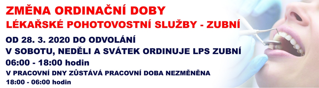 Změna ordinační doby na LPS zubní