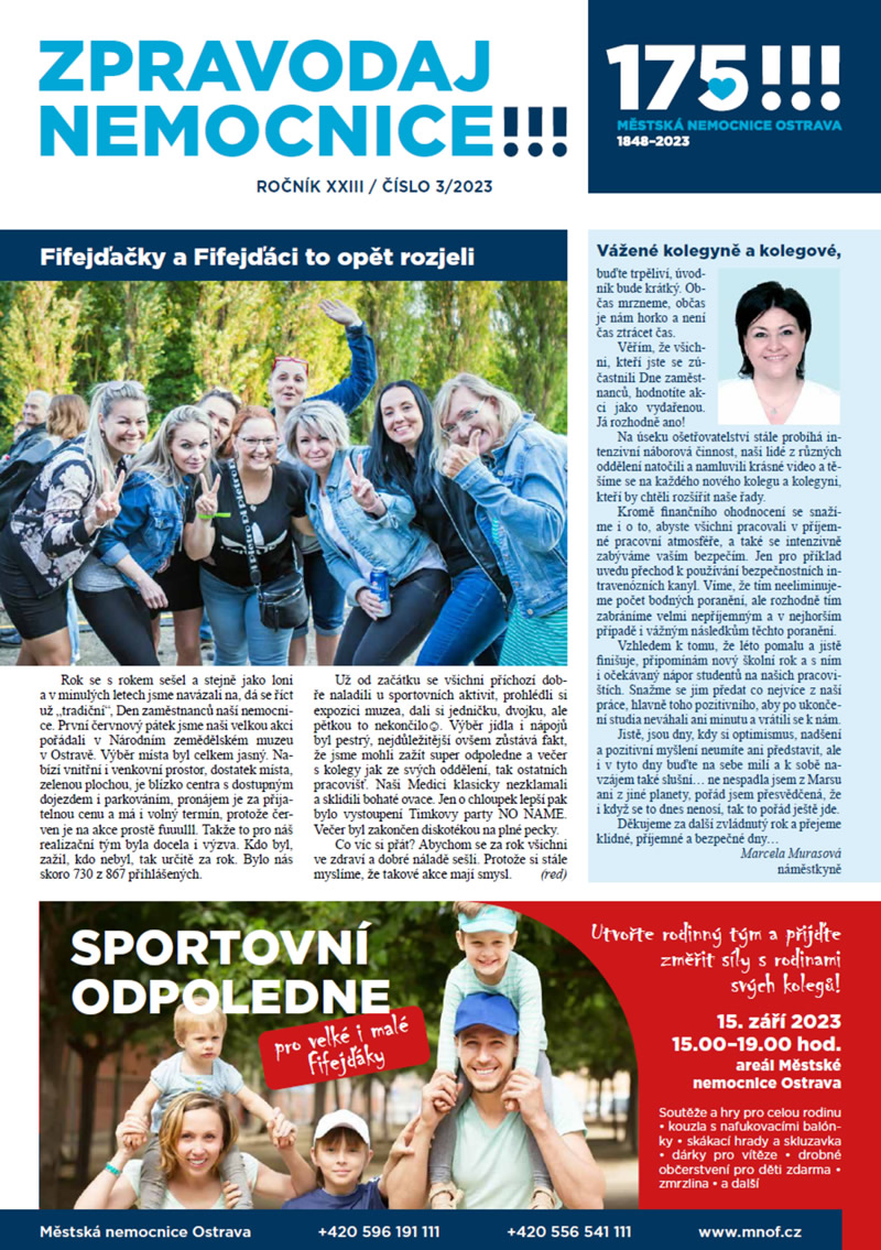 Zpravodaj nemocnice: 3/2023