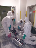 Zkušení hasiči zvládli rychle dekontaminaci tří stanic Městské nemocnice Ostrava