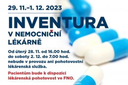 Inventura v nemocniční lékárně 2023